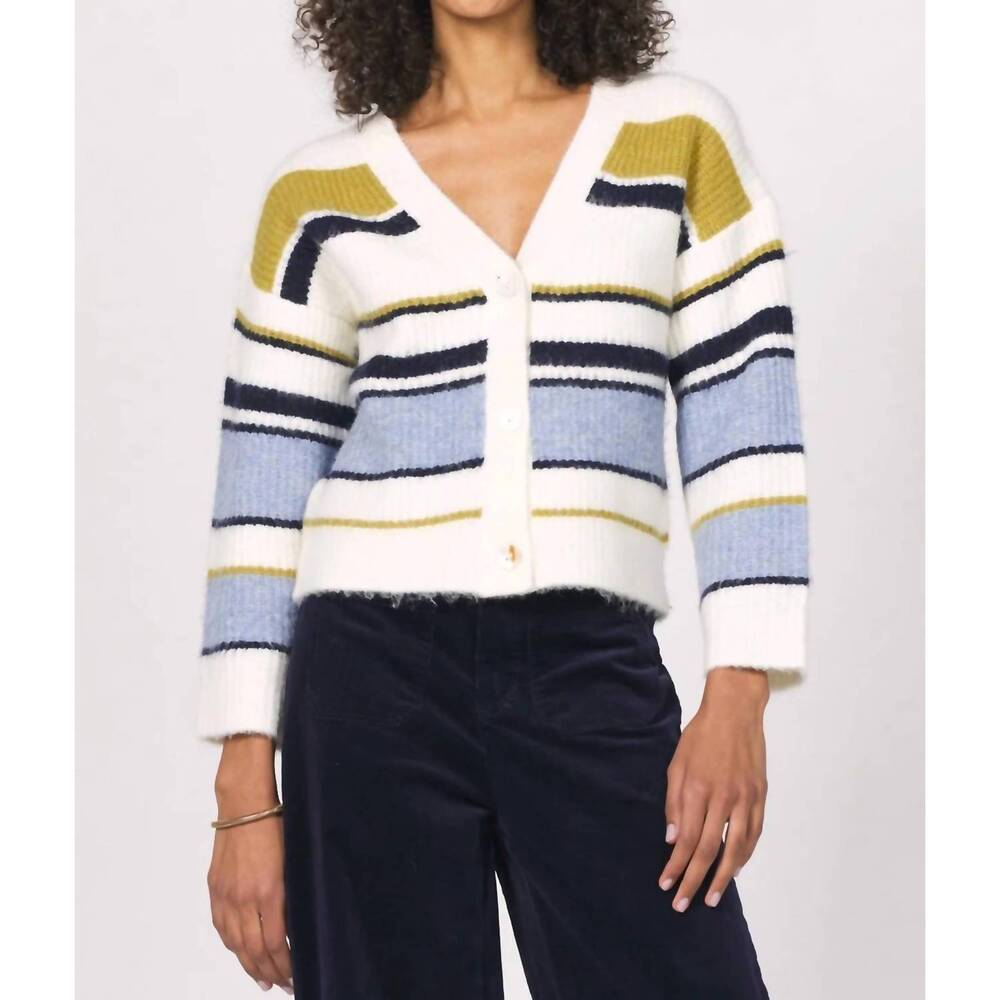 NEW ANOTHER LOVE sasha stripe cardigan in golden horizon